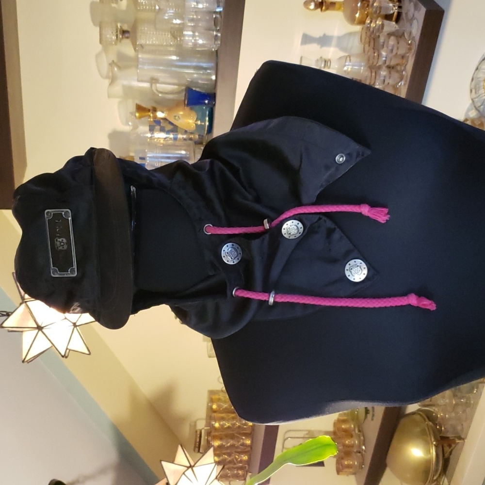 Vintage Kaelin Safari Ski Womens Black Satin Hat